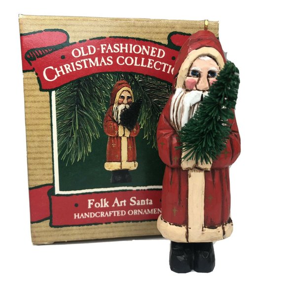 1987 Hallmark Keepsake Folk Art Santa Bottle Brush - Picture 1 of 8